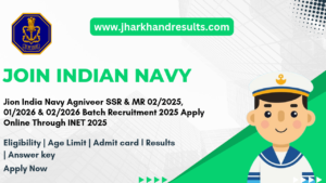 Navy Agniveer SSR / MR INET 2025 Online Form