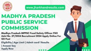 MPPSC Food Safety Officer FSO Online Form 2025